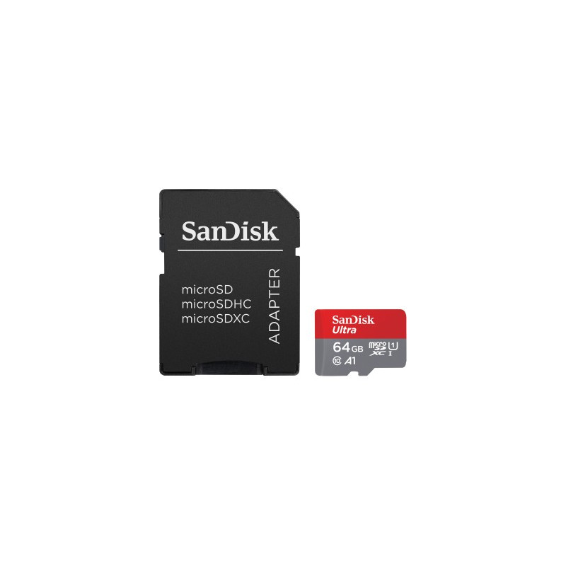 Sandisk micro SD Ultra 64 GB + adaptateur