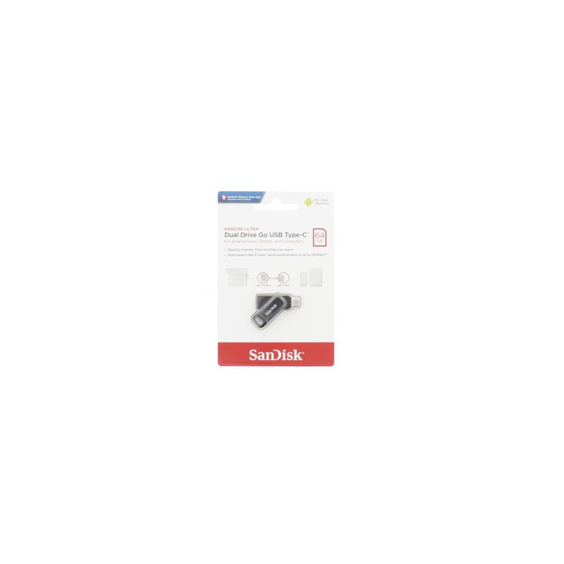 Sandisk Clé USB de 64 Gb Dual (USB et USB-C)