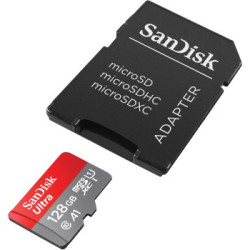 Sandisk micro SD Ultra 128 GB + adaptateur