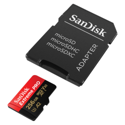 Sandisk Micro SD Extreme Pro 256 GB + adaptateur