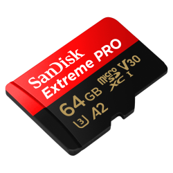 Sandisk Micro SD Extreme Pro 64 GB + adaptateur