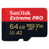 Sandisk Micro SD Extreme Pro 64 GB + adaptateur