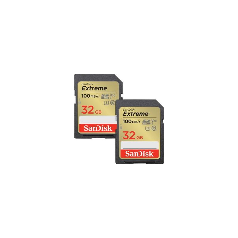 Sandisk SDHC Extreme 32 Gb Duo pack