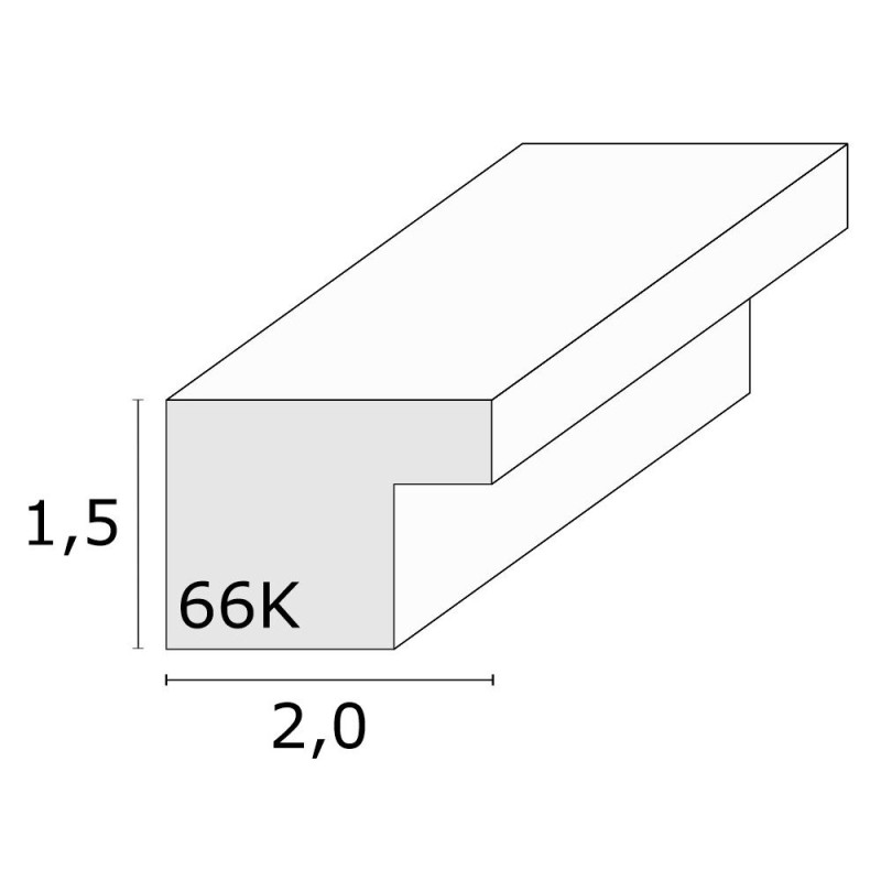 Deknudt Cadre Blanc 50X50 + passe-partout (S66KF1)