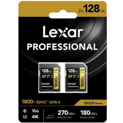 Lexar Professional SD 128 Gb (1800x) Duo pack