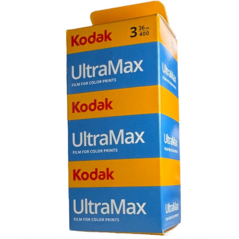 Kodak Film Ultramax 400 asa - 36 vues - pack de 3 pièces