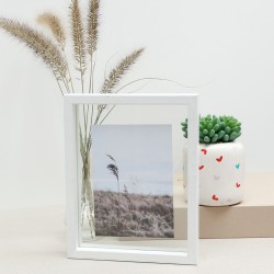 Deknudt cadre blanc effet flottant 15x20 cm (S68SG1)