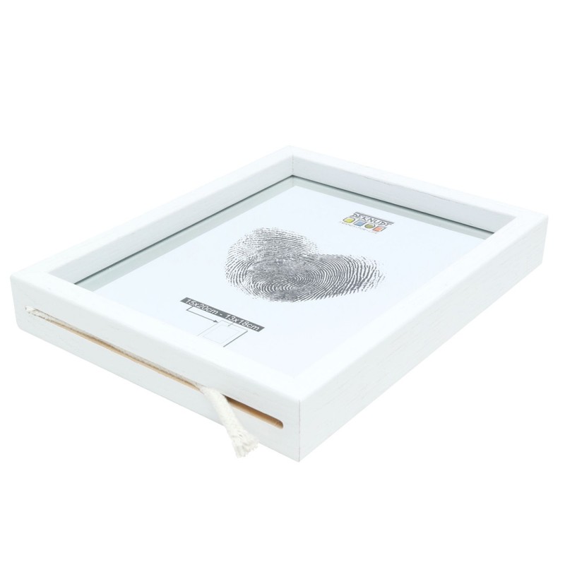 Deknudt cadre blanc effet flottant 20x30 cm (S68SG1)