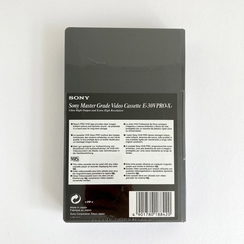 Sony cassette VHS Pro-X de 30 minutes (VPRO-Xf)