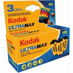 Kodak Film Ultramax 400 asa - 24 vues - pack de 3 pièces
