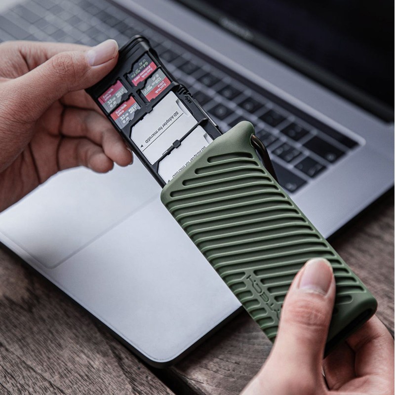 PGYTECH lecteur de carte SD rapide + boite vert