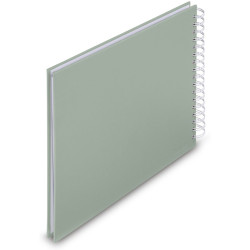 Hama Album Spirale Fine Art 28x24 cm vert sauge - pages blanches (9867)