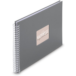 Hama Album Spirale Fine Art 36x32 cm gris - pages blanches (9838)