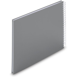 Hama Album Spirale Fine Art 36x32 cm gris - pages blanches (9838)