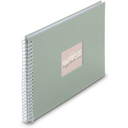 Hama Album Spirale Fine Art 36x32 cm vert sauge - pages blanches (9868)