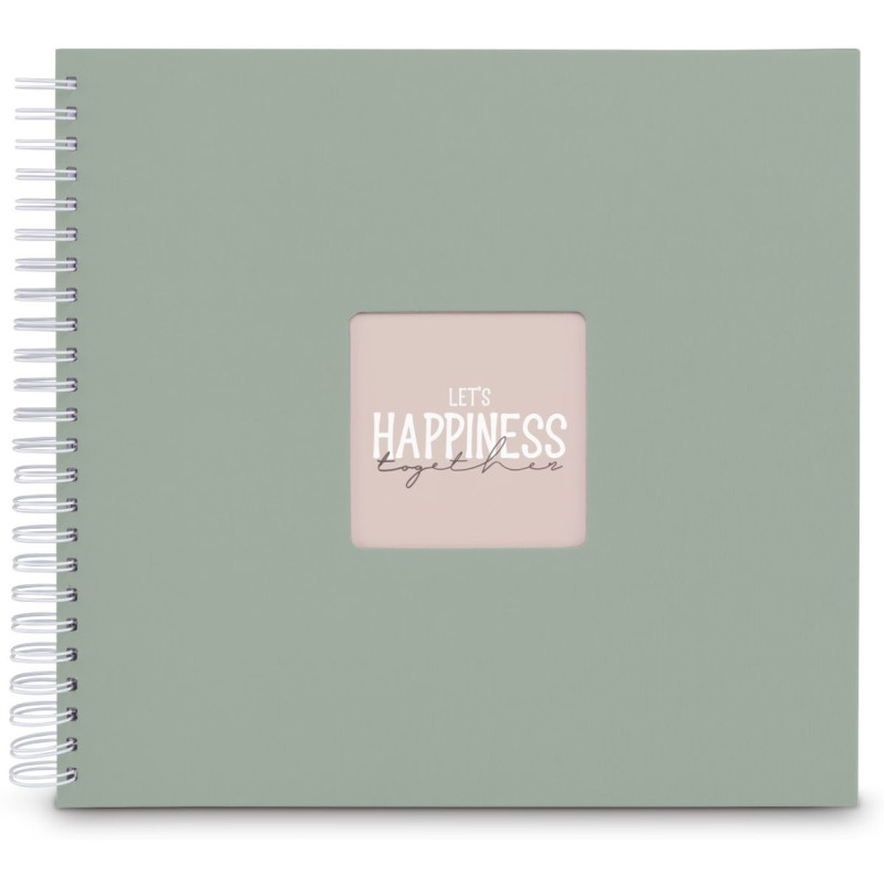 Hama Album Spirale Fine Art 36x32 cm vert sauge - pages blanches (9868)