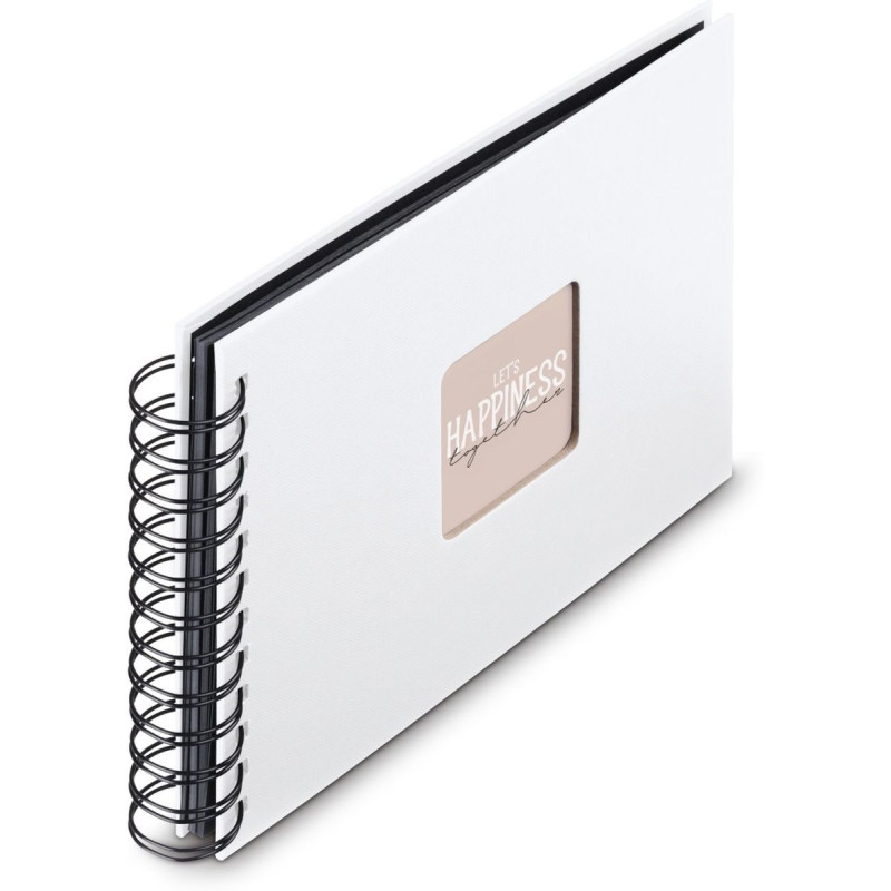 Hama Album Spirale Fine Art 24x17 cm blanc - pages noires (9845)